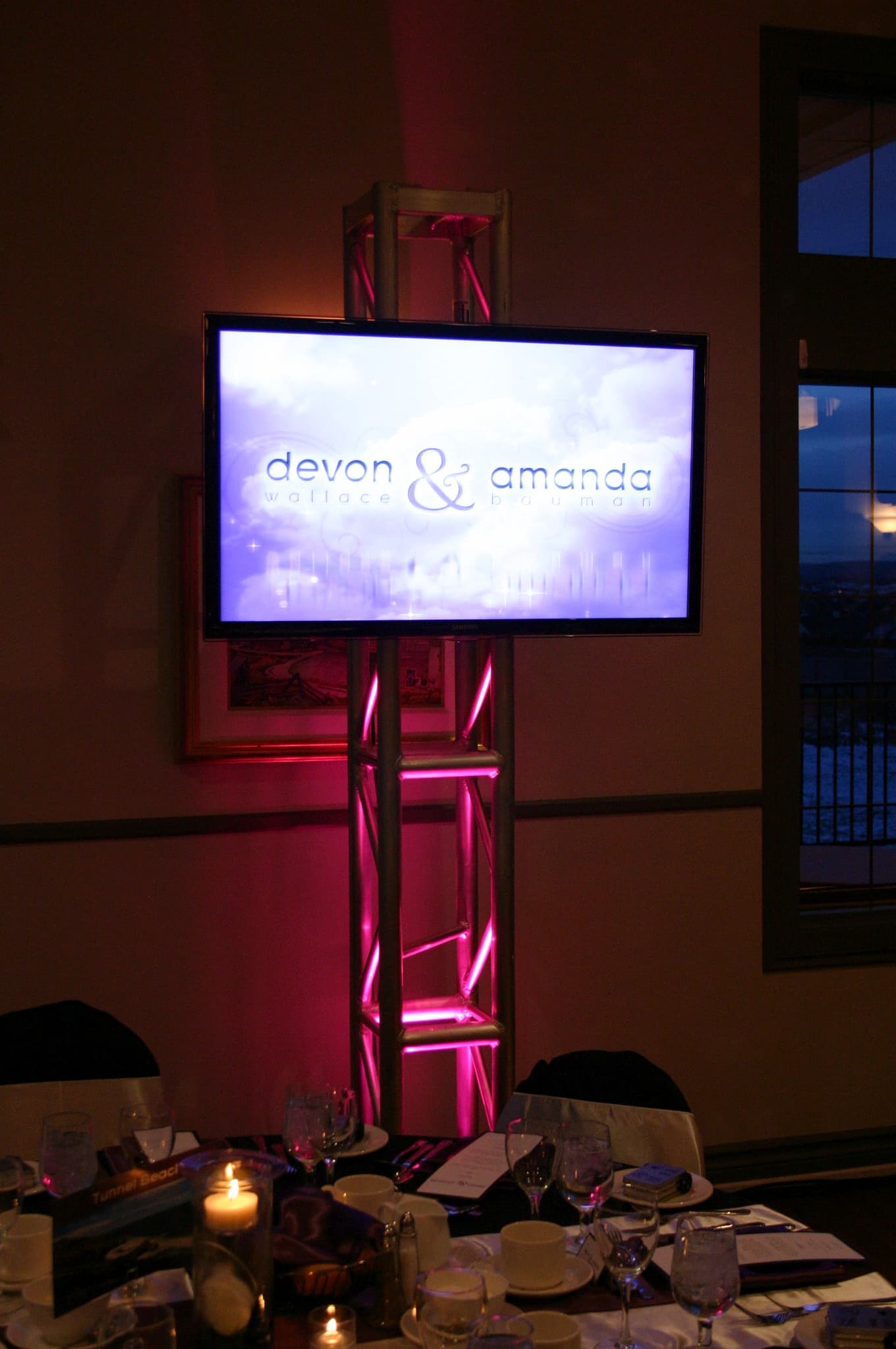 Soft Dimmed Event Lighting
